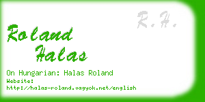 roland halas business card